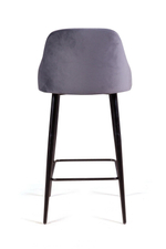 Стул полубарный Douglas ромб, бархат серый 27