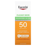 Eucerin, Clear Skin, легкий солнцезащитный лосьон для лица, SPF 50, без отдушек, 75 мл (2,5 жидк. унции)