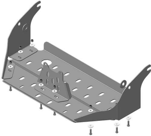 Усиленная защита Motodor Радиатора, Змевика компрессора. 6 мм, Сталь. для Sitrak C7H 2022-н.в., Sitrak G7 2022-н.в. арт.26205