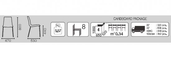 Стул прозрачный янтарный X-Treme S
