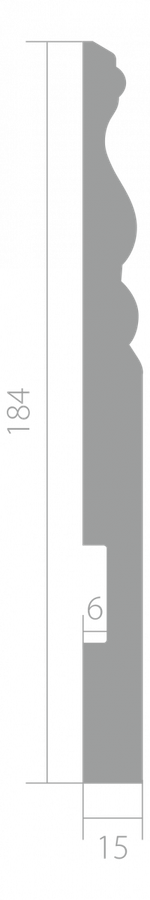 Плинтус Ultrawood арт. Base 5074 i (2000 x 184 x 15 мм.)