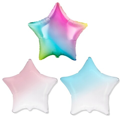 Фольгированный шар-звезда, градиент, 46 см