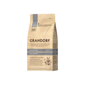 Сухой корм GRANDORF CAT Rabbit&Turkey STERILISED для стерилизованных кошек и котов, кролик и индейка 2кг