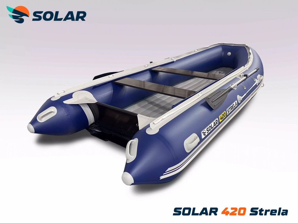 Лодка надувная моторная solar-420 strela jet tunnel