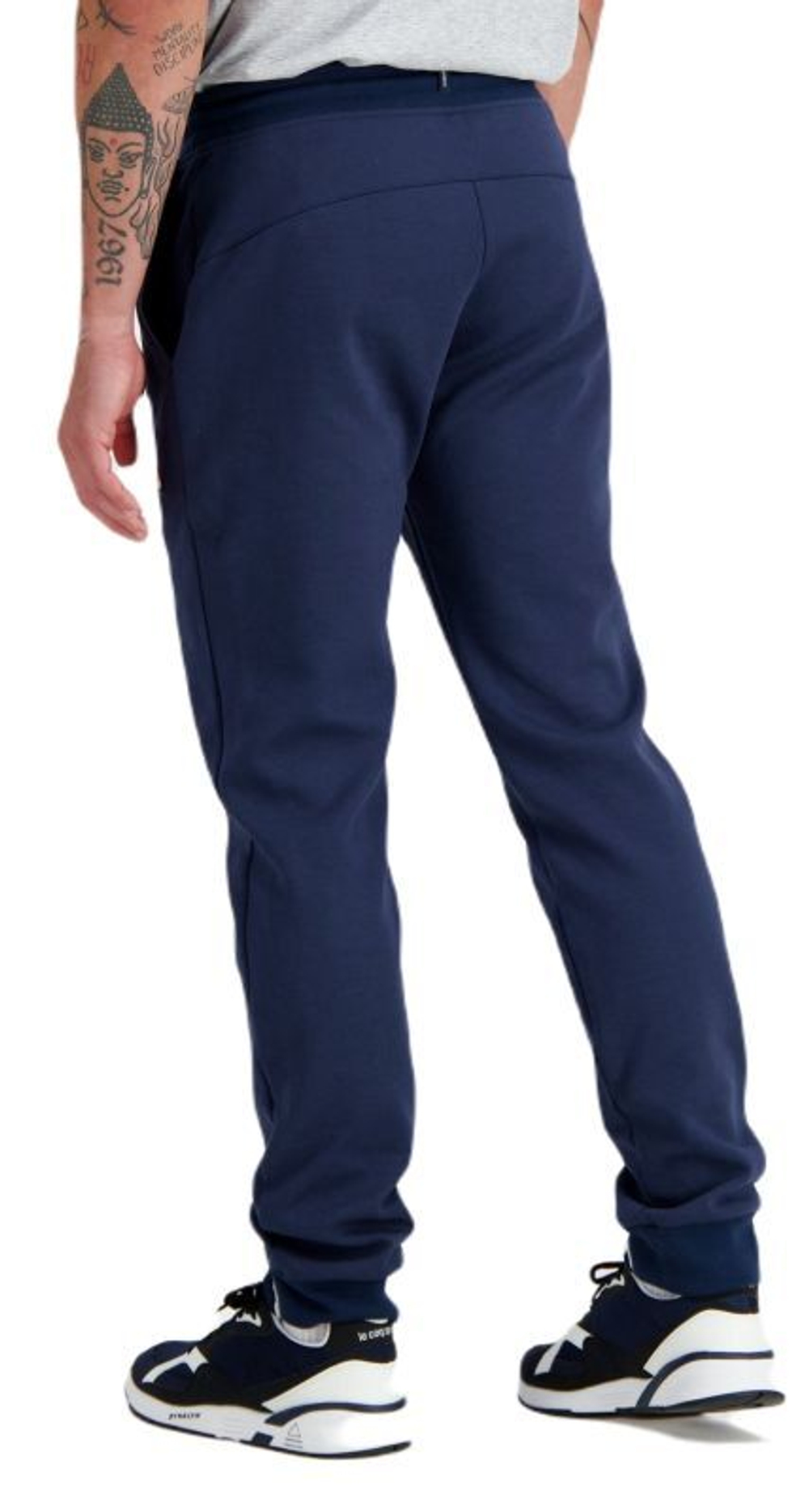 Мужские теннисные штаны Le Coq ESS Pant Slim N°1 SS23 - небесный