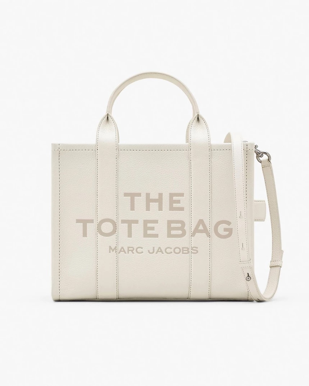 Сумка MARC JACOBS THE LEATHER MEDIUM TOTE BAG “Cotton Silver