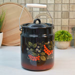 Бидон 3,5л "Рябина" черная с красным тонированием