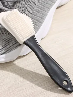 Щётка для обуви тройная: замша, нубук, велюр, 15×4 см, цвет чёрный