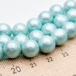 "Майорка" с эффектом фольга, цвет мятный, диаметр 9,7-10 мм, цена за 10 шт (1/4 нити)