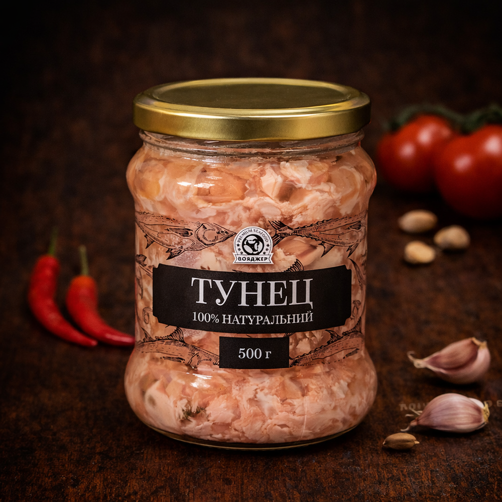 Тунец натуральный, 500 г, ст/б