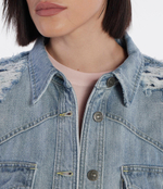 Джинсовая рубашка DONDUP - made in Italy - голубой(DJ621 DF0263D HO4)