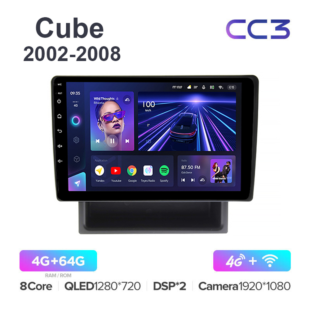 Teyes CC3 10,2"для Nissan Cube 2002-2008