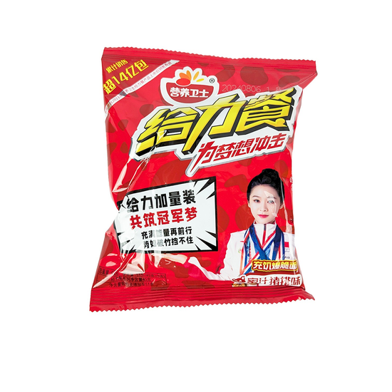 Чипсы 50 for a Power Meal в виде лапши со вкусом свиной отбивной в медовом соусе, 51гр (красная упаковка)