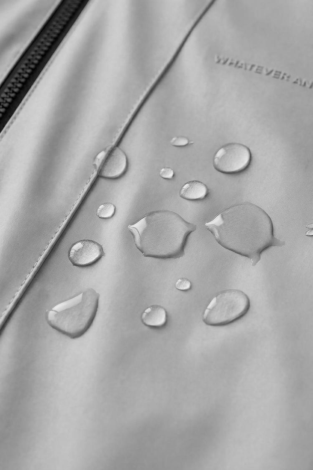 ZARA ПРОРЕЗИНЕННАЯ КУРТКА С КАПЮШОНОМ WATER REPELLENT, СЕРЕБРИТСЫЙ