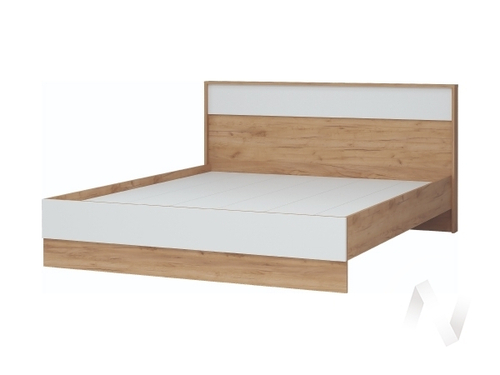 Кровать 1;6 КР-03 МС Ирис (дуб крафт золото/белый)