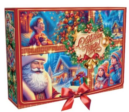 Подарочная коробка для конфет "Зимняя Сказка" 2300гр (1/50шт)