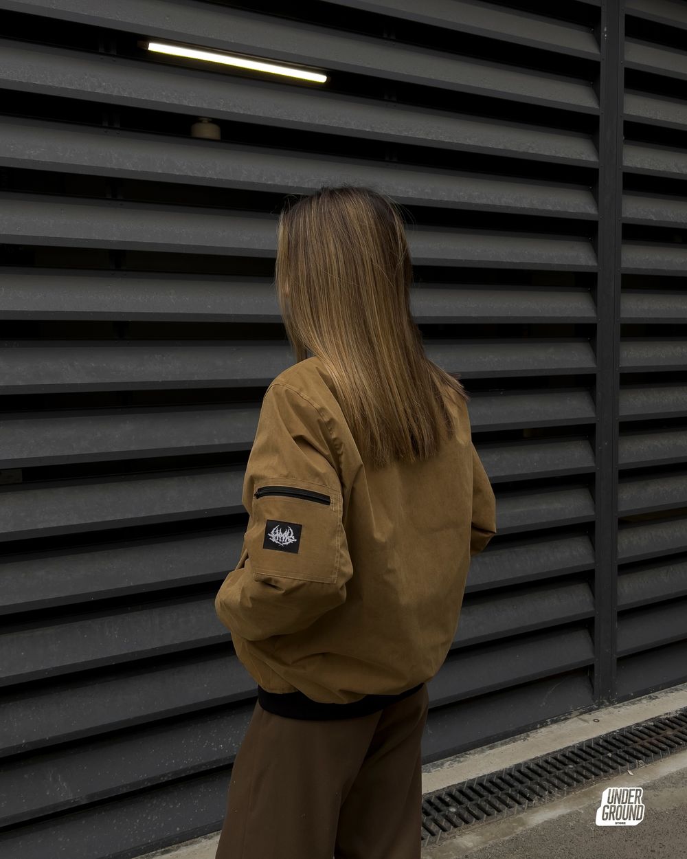 Бомбер Hook Лого хаки