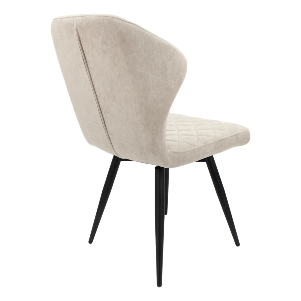 Стул "Монро" (арт. 338), велюр Бренди В03 бежевый, ножки черные