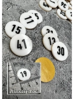 Номерки для гардероба акриловые 3х5 см