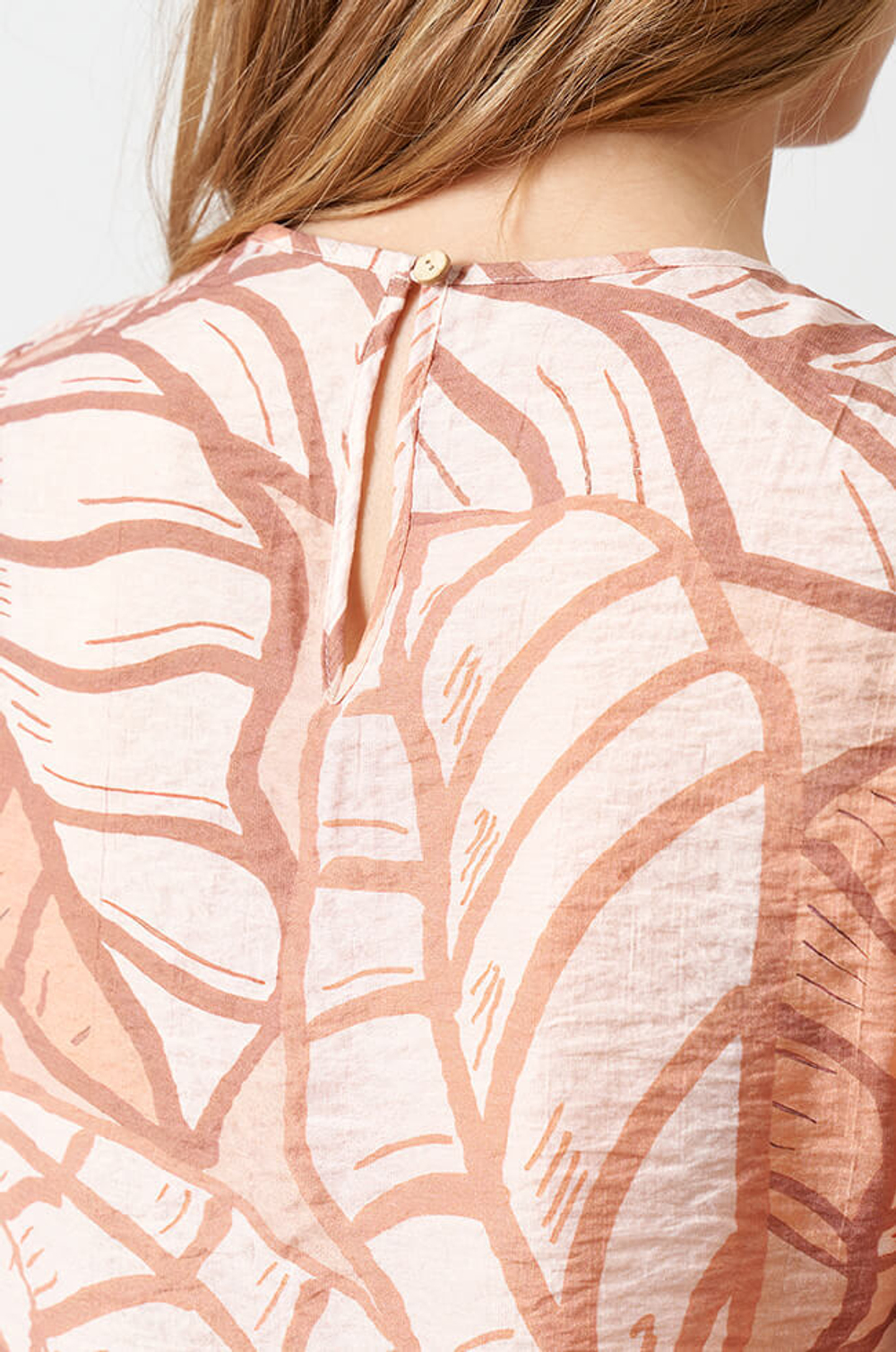 23028 Блузка женская (персиковый принт)