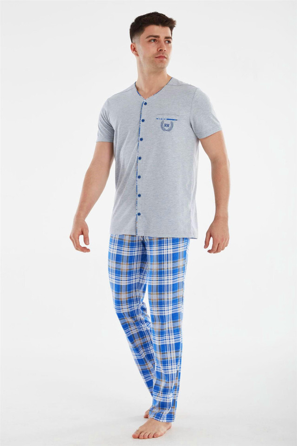 RELAX MODE / Пижама мужская со штанами хлопок - 10412