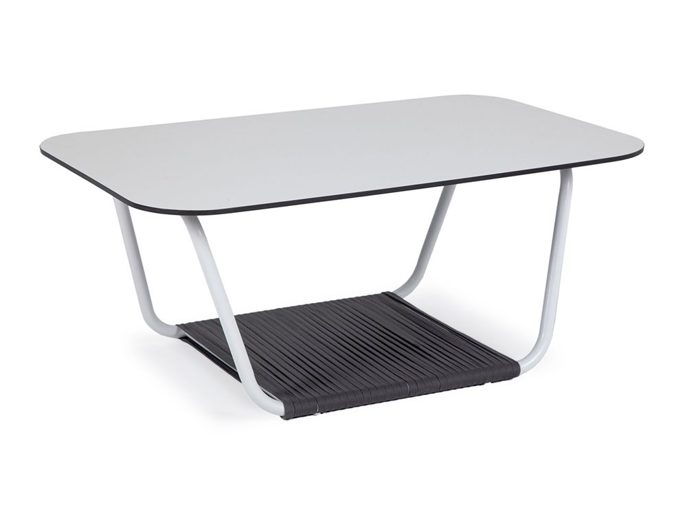 "Глория" журнальный стол 90х50см из HPL, цвет молочный