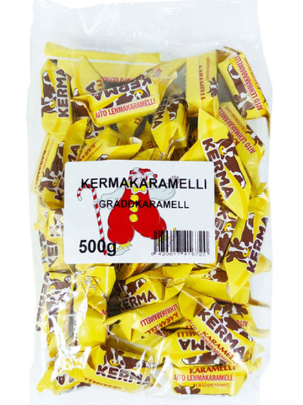Финские молочные конфеты "Коровьи" Kermakaramelli 500 г, классический сливочный вкус