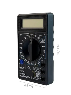 Портативный цифровой токоизмерительный (тестер электрический) мультиметр DT 838 с функцией прозвонки цепи