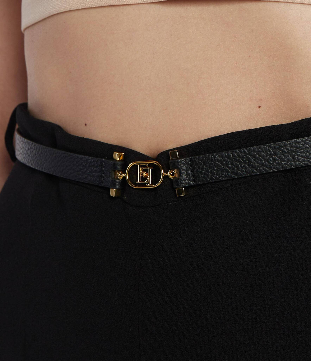 Брюки с ремешком Elisabetta Franchi - черный(PA05342E2)
