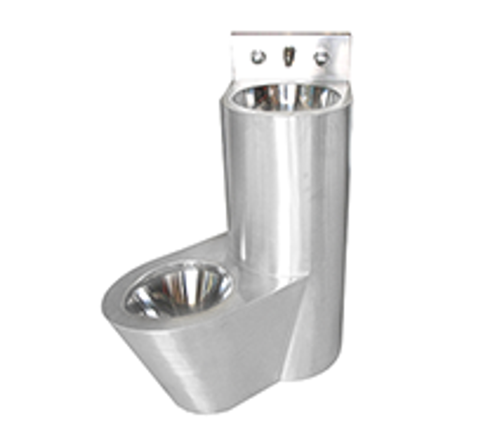 Комби-система унитаз и раковина левый нерж. сталь NOFER 13123.L  матовый