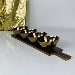 Lenardi 232-022 Набор из 4 салатников 11см на подставке ВИНТАЖ в под.уп.(х12)Фарфор