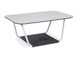 "Глория" журнальный стол 90х50см из HPL, цвет молочный