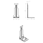 КРОНШТЕЙН МЕТАЛЛИСТ ДЛЯ РАДИАТОРА 3-Х СТОРОННИЙ ПОЛИМЕР