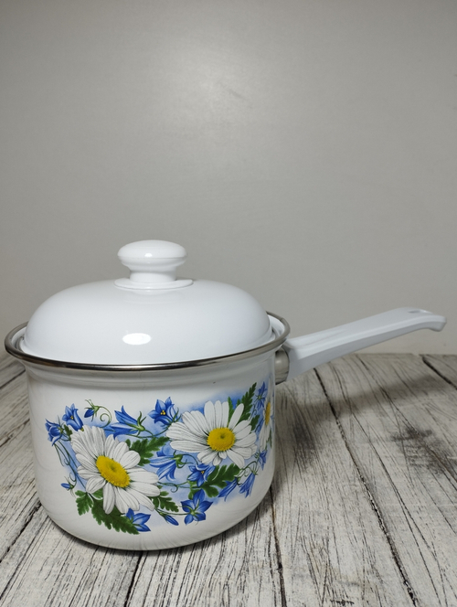 Кастрюля 1,5л цилинд с 1 руч с рис Ром поле16084АП