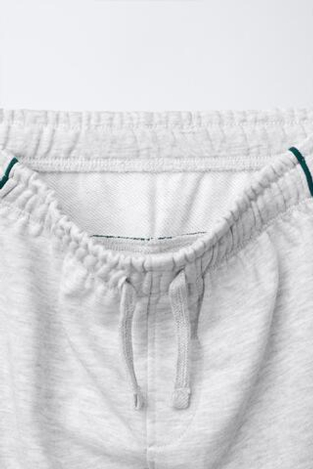 ZARA ТРИКОТАЖНЫЕ БРЮКИ-ДЖОГГЕРЫ, СЕРЫЙ МЕЛАНЖ