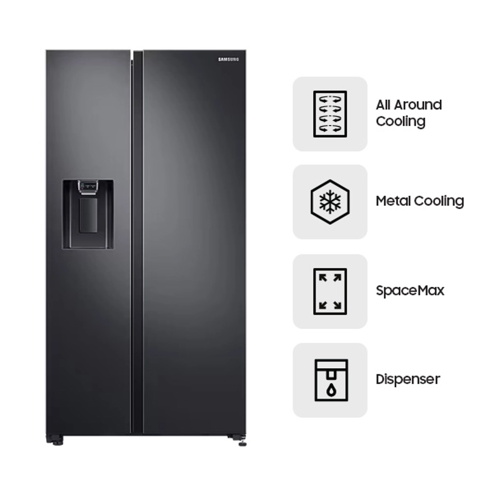 Холодильник Samsung RS64R5331B4/WT черный