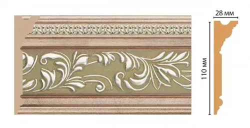 Плинтус потолочный DECOMASTER D225-59ДМ (110*29*2400мм)