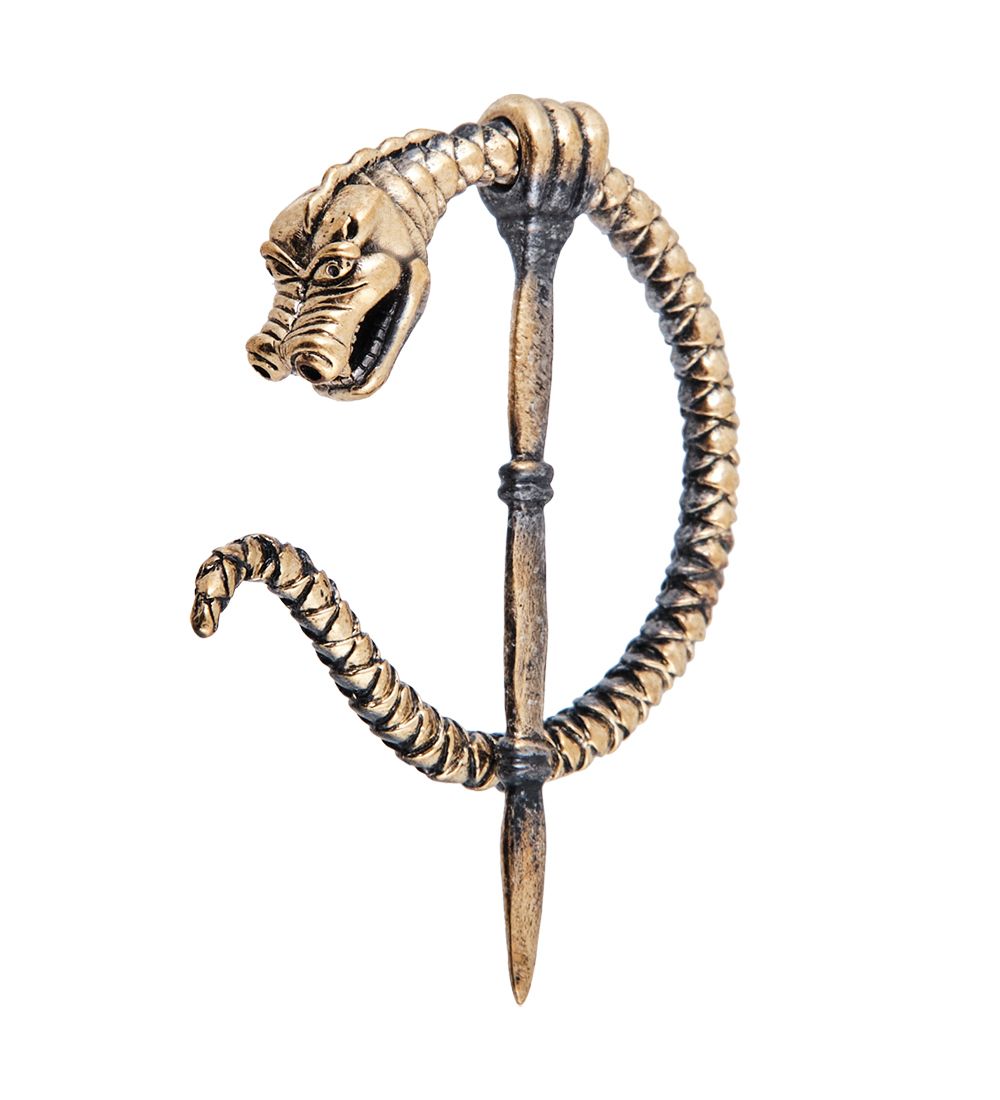 AM-3946 Заколка «Змея» (латунь)