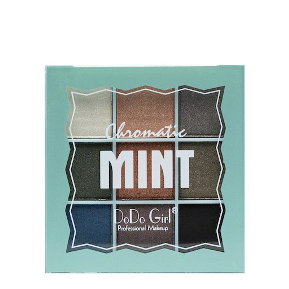 Тени для век DoDo Girl Chromatic Mint тон 02, 9 цветов