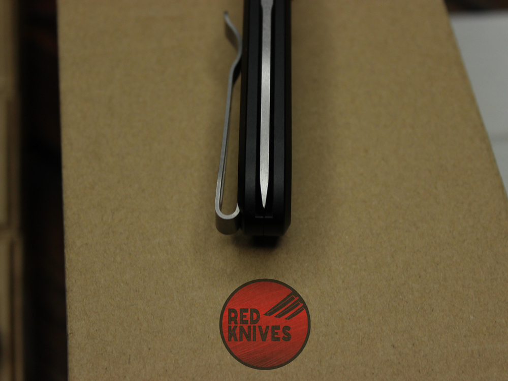 Нож Pro-Tech PDW Invictus Black - черная рукоять, красная кнопка