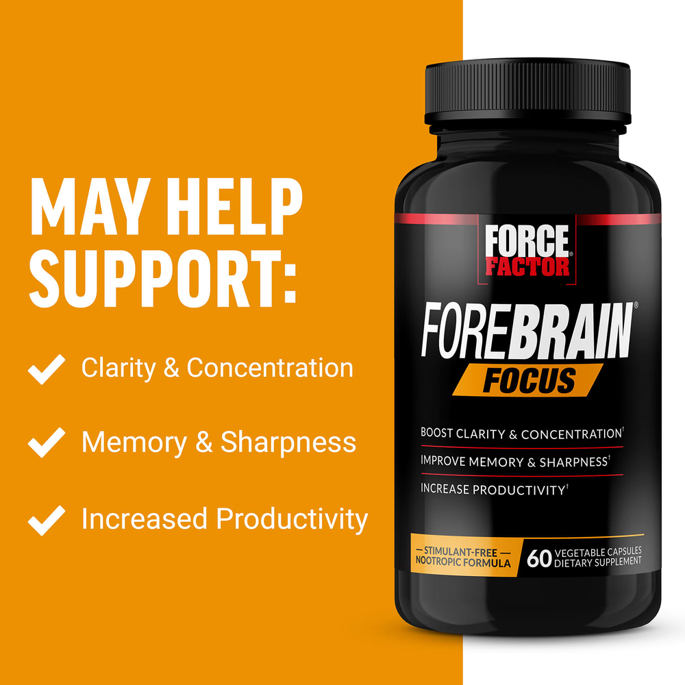 Force Factor, Forebrain Focus, 60 растительных капсул