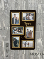 Фоторамка "LOVE" на 6 фото 10х15см