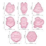 Набор формочек новогодний для печенья, "Печеньки", 8 шт., пластик, рецепт, ЗОЛОТАЯ СКАЗКА, 592492