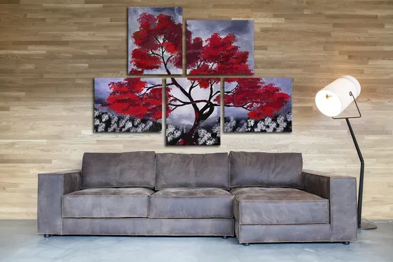 Модульная картина "Алое дерево"