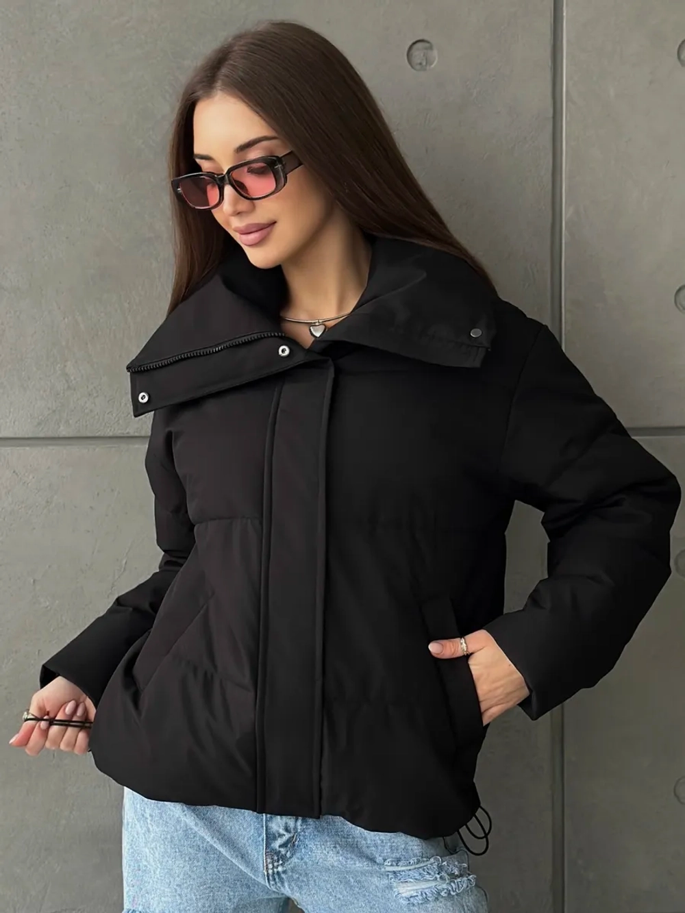 Куртка осенняя короткая без капюшона