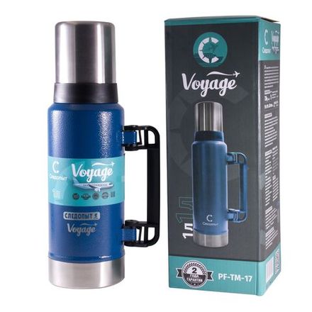 Термос &quot;СЛЕДОПЫТ-VOYAGE &quot; с ручкой, 1,0 л/20/