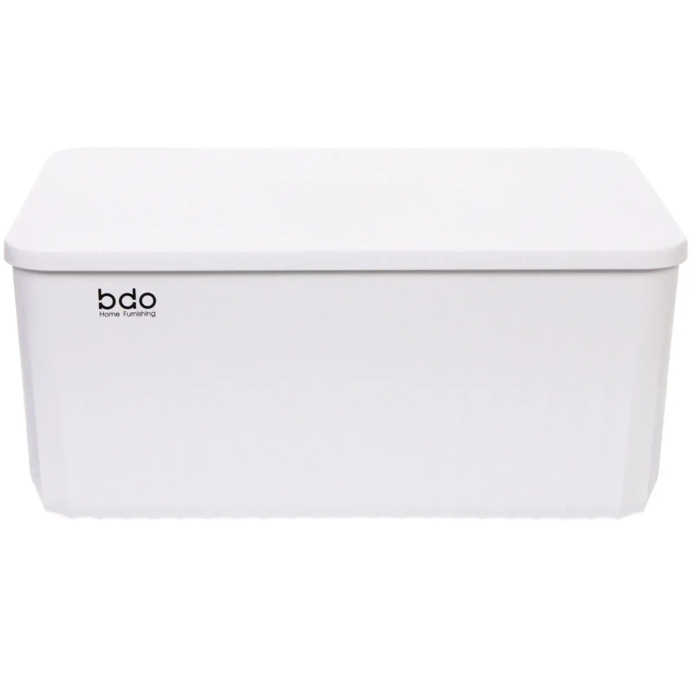 Корзина - органайзер с крышкой «БИСКОТТИ», цвет белый, 36.5*26*16см