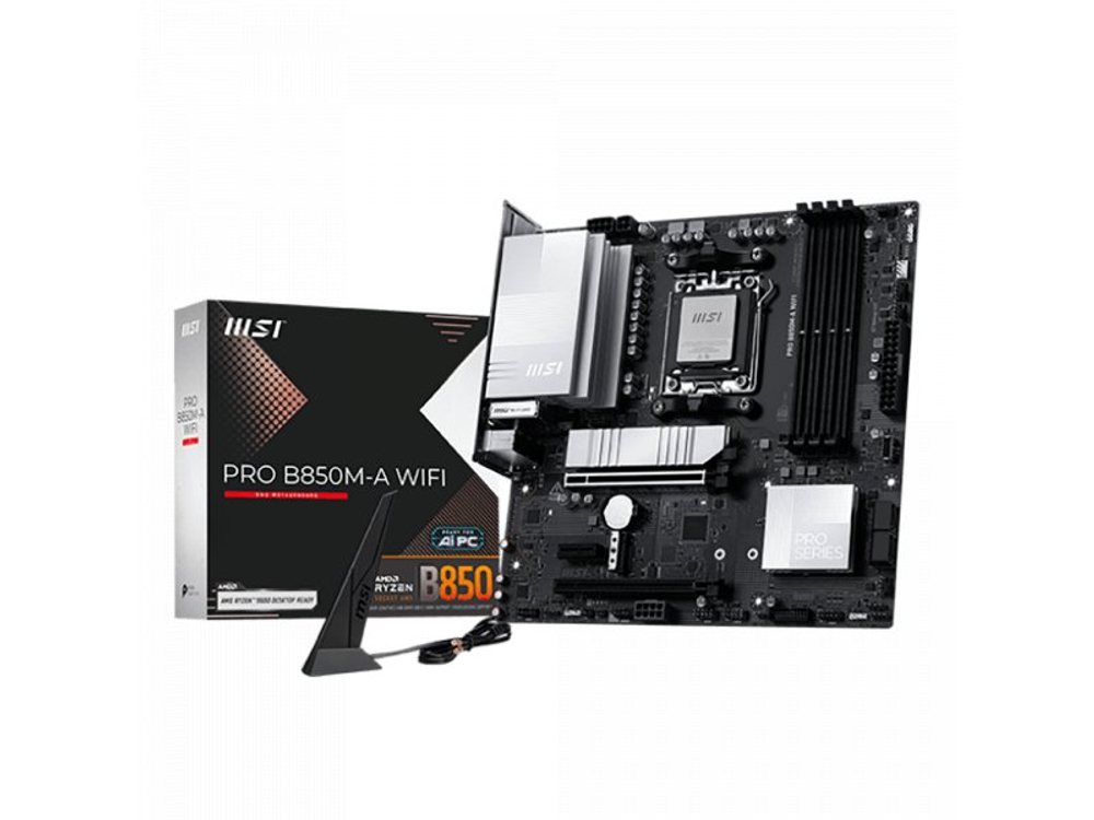 Материнская плата MSI PRO B850m-a Wifi, Socket AM5, AMD B850, mATX, RTL