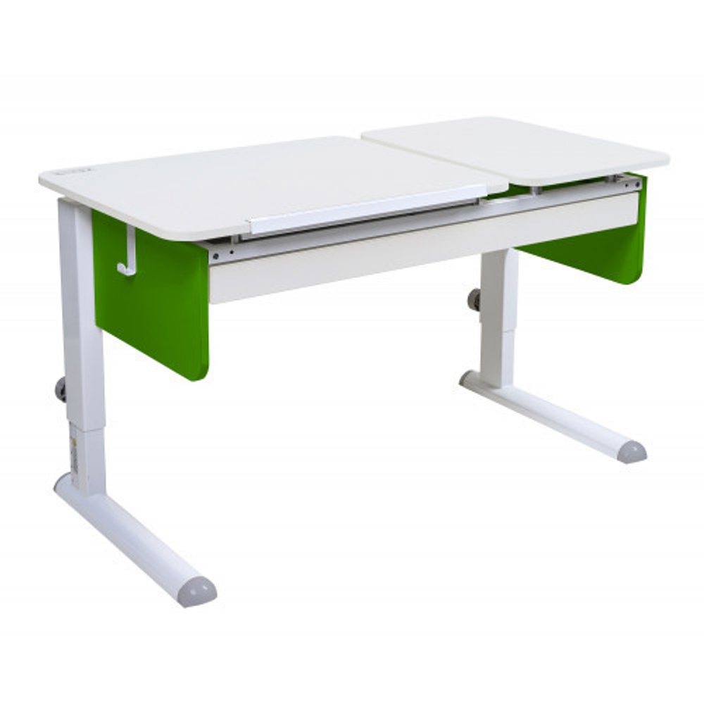 Растущая парта Астек Твин-2 с выдвижным ящиком и цветными боковинами (1150×575 мм)