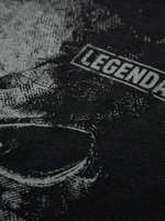 Футболка оверсайз хлопковая черная LEGENDA Череп темно-серый